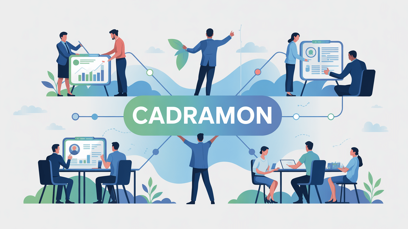 Illustration Cadramon organisation collaborative équipe