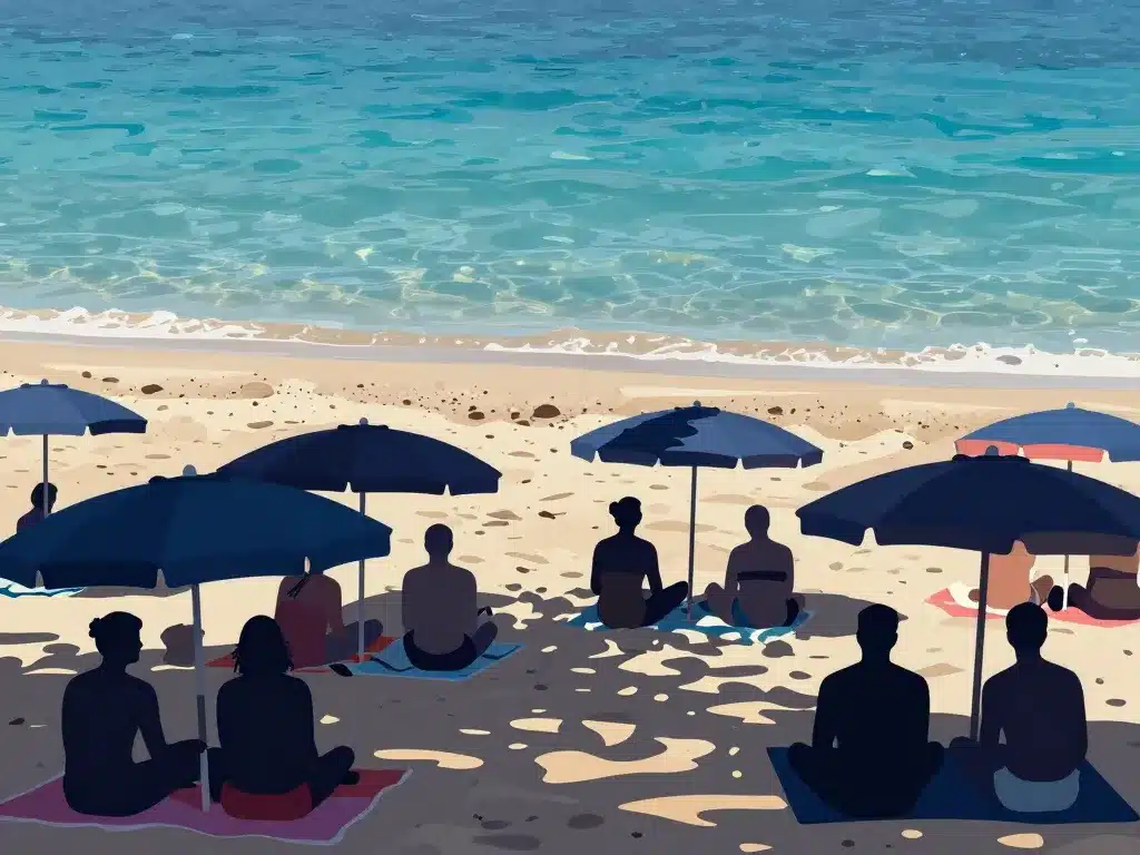 endroit à éviter en corse plage saturée, foule touristes
