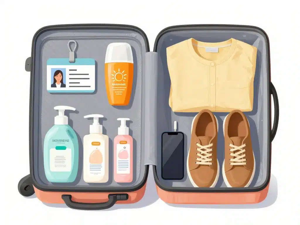 Valise ouverte essentiels liste valise vacances
