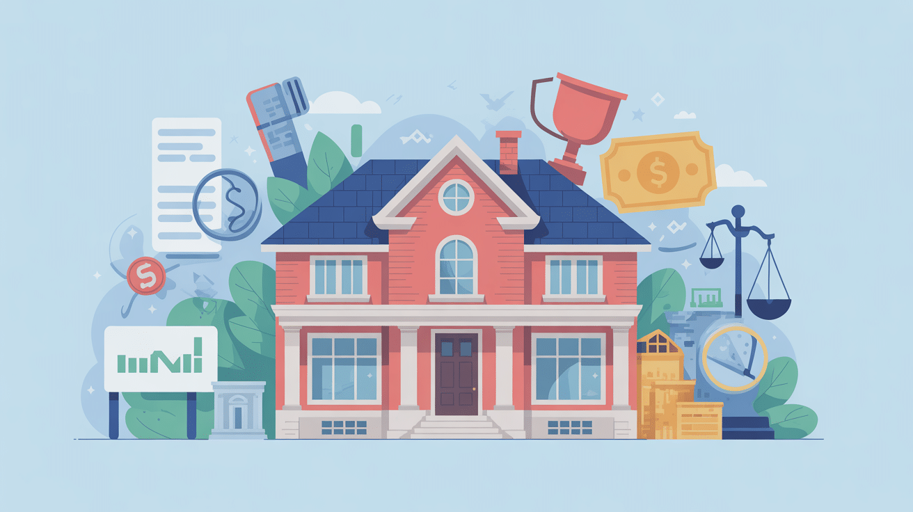 maison saisie par la banque à vendre illustration vectorielle symbole juridique bancaire