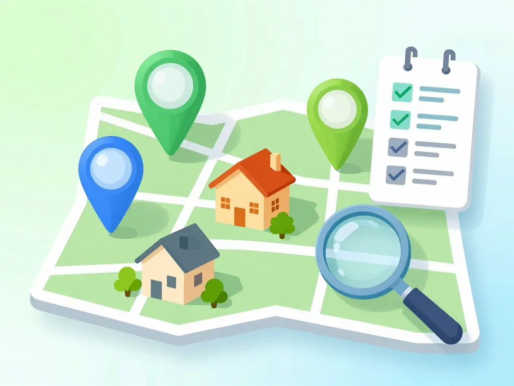 maison saisie par la banque à vendre illustration évaluation repérage carte