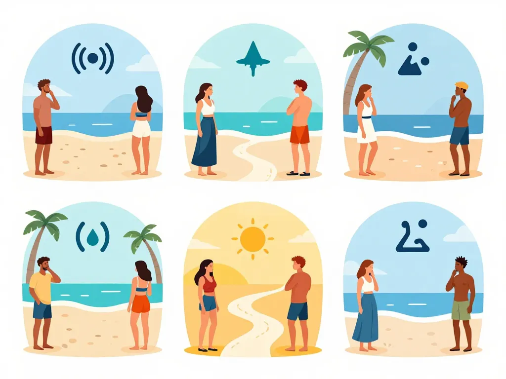 symbolique plage à éviter au cap d'agde profils voyageurs face plages