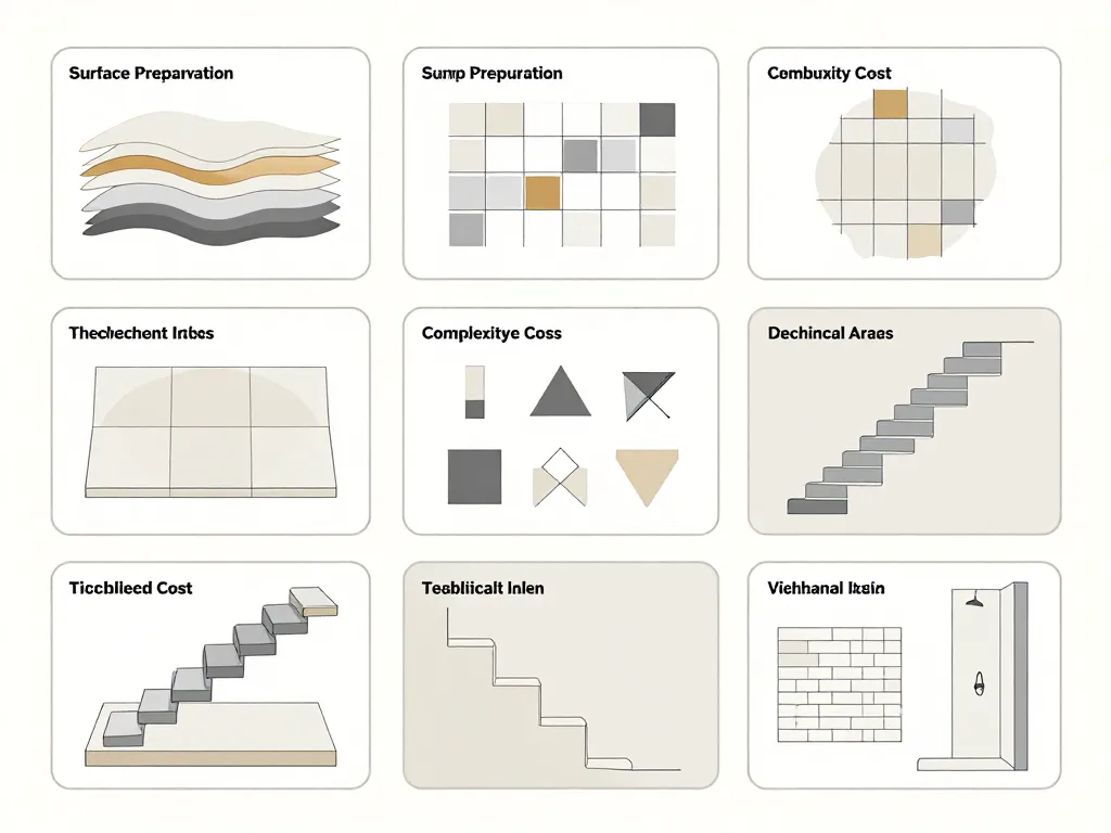 Diagramme facteurs tarif pose carrelage 60x60 au m2
