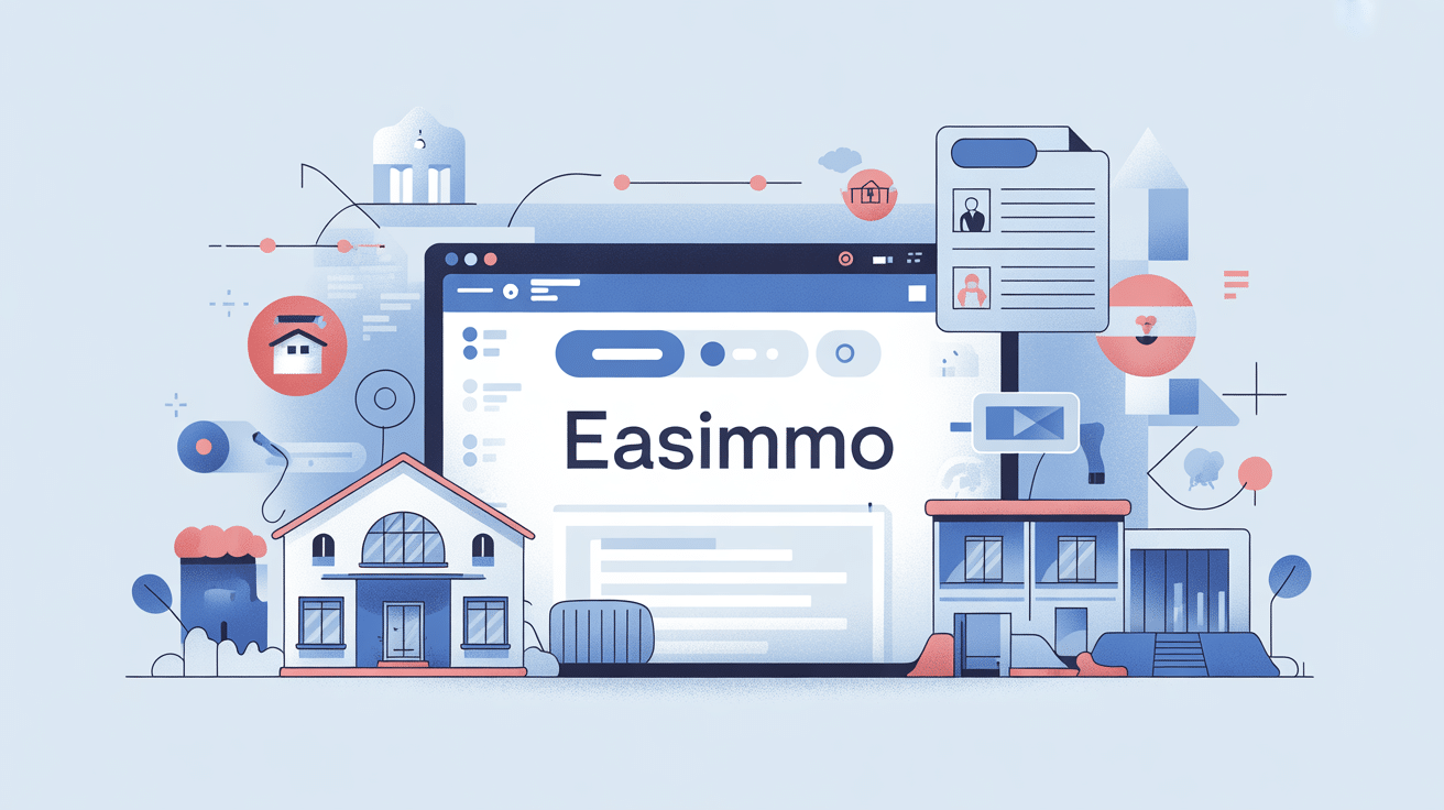 Vue centrale du logiciel www.easimmo.fr pour gestion annonces