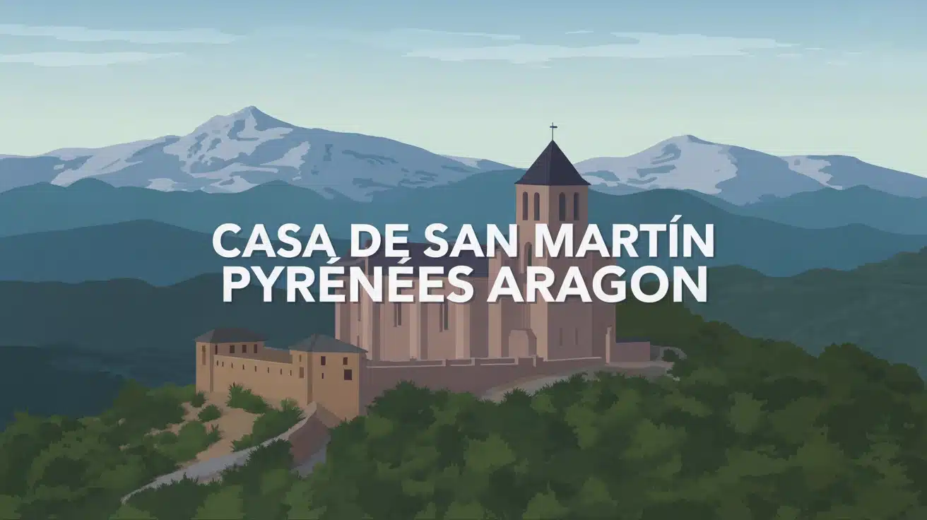 Ancien monastère Casa de San Martín Pyrénées Aragon sous ciel clair