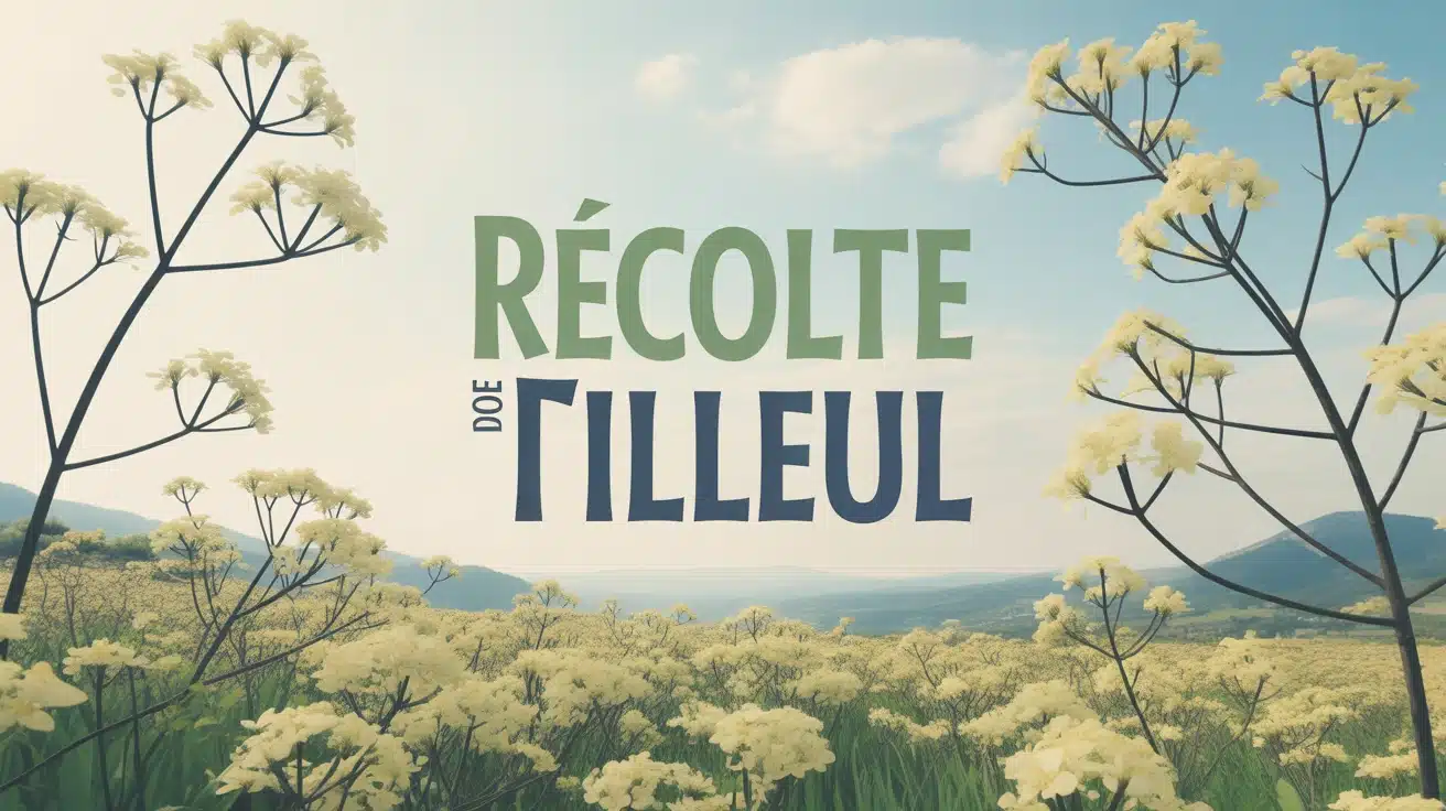 paysage de tilleuls en fleur pour récolte du tilleul