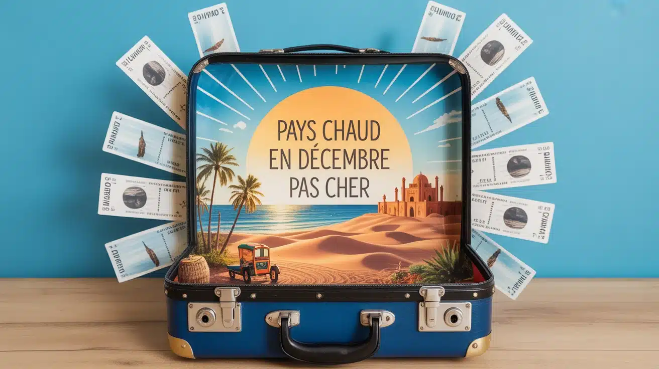 Pays chaud en décembre pas cher, valise soleil, plage, palmiers
