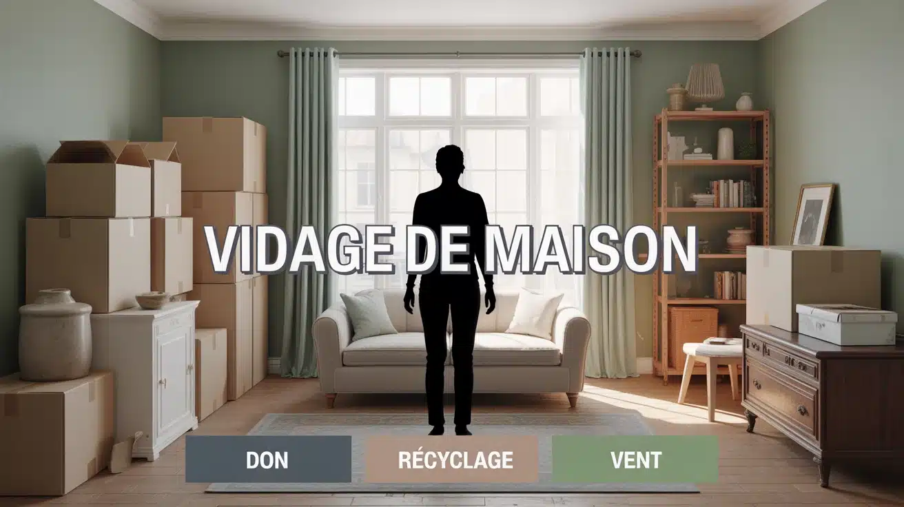 Vidage maison avec tri des objets
