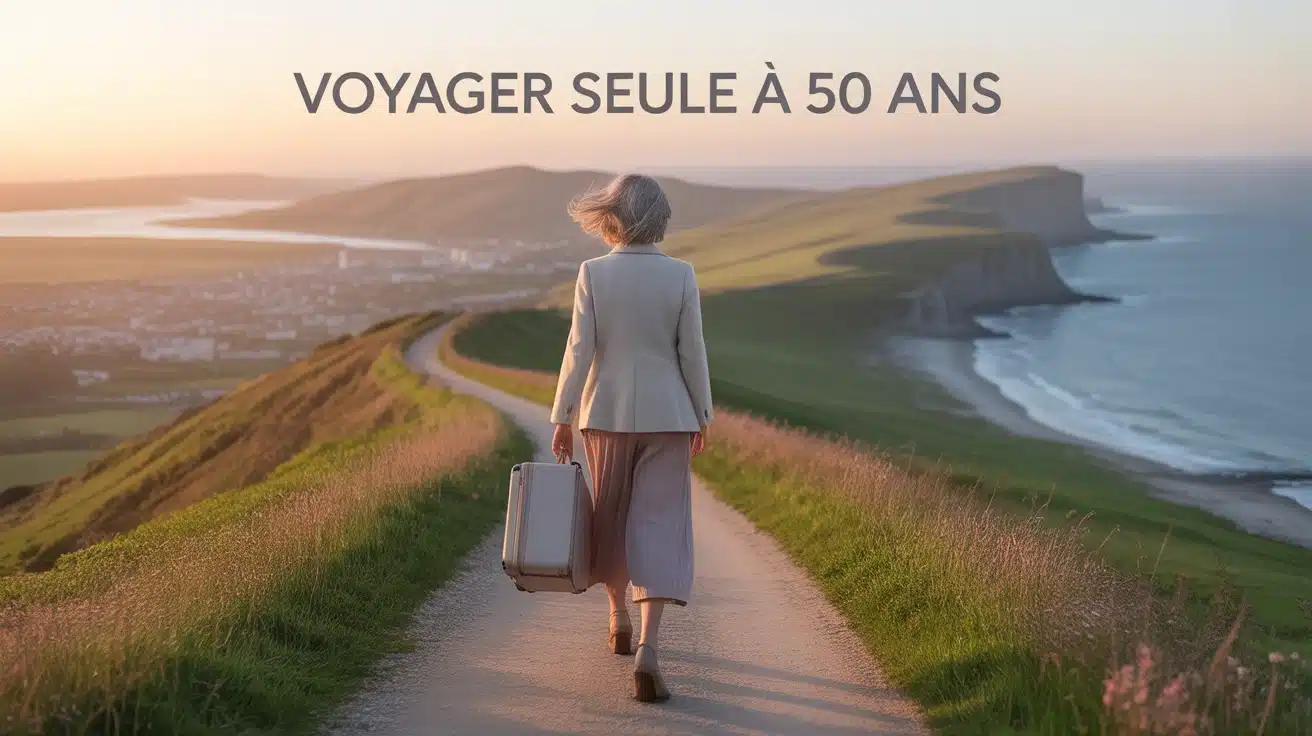 voyager seule femme 50 ans sur chemin paysages