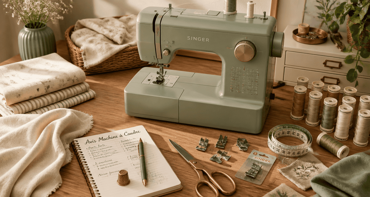 avis machine à coudre sur table de couture