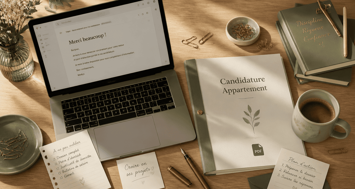 exemple mail après visite appartement sur bureau organisé