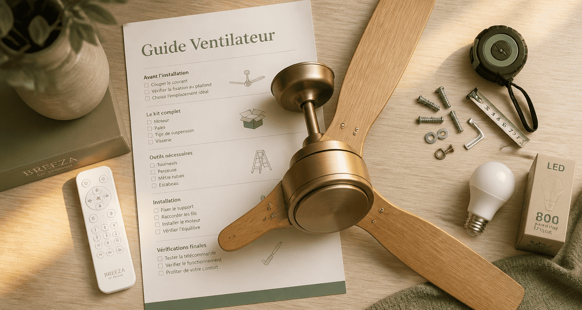 ventilateur plafond avis checklist