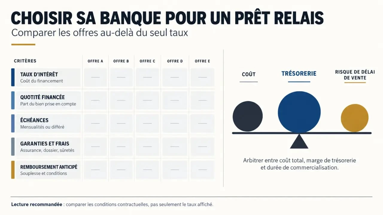 Quel est la meilleure banque pour le prêt relais : critères de comparaison des offres