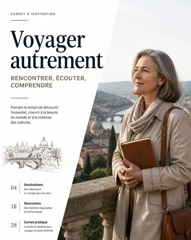Femme de 50 ans voyageant seule en Europe pour une expérience enrichissante